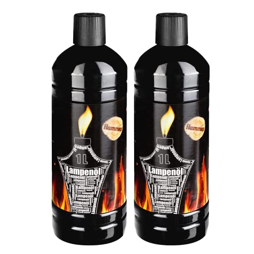 Lampenoel Lampenöl Petroleum Lampe Garten Oel Fackeln Fackel Laterne Öl Innen Camping 1-24 Liter Flasche Outdoor Oil Öllampe flüssig Gartenfackeln Flameup, Menge:2 L von Flameup