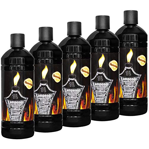 Lampenoel Lampenöl Petroleum Lampe Garten Oel Fackeln Fackel Laterne Öl Innen Camping 5 Liter Flasche Outdoor Oil Öllampe flüssig Gartenfackel Flameup von Flameup