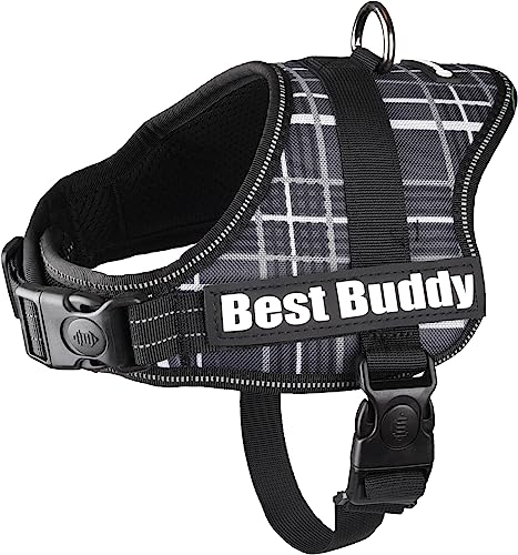 Geschirr Best Buddy Pluto SCHWARZ Grid S 50-70CM*25MM von Flamingo