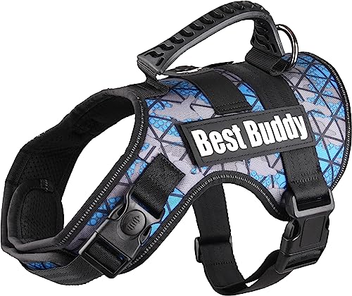 F Geschirr Best Buddy Uranus Blau Camouflage Gitter M 60-80 x 38 mm von Flamingo