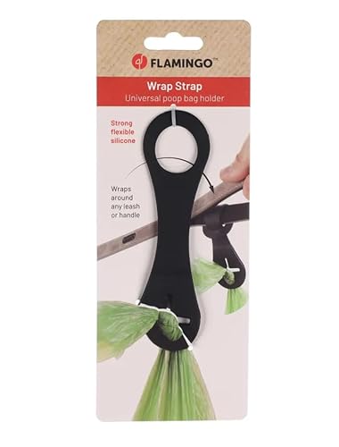 FLAMINGO - Kotbeutelhalter aus Silikon, 14 cm, Schwarz von Flamingo