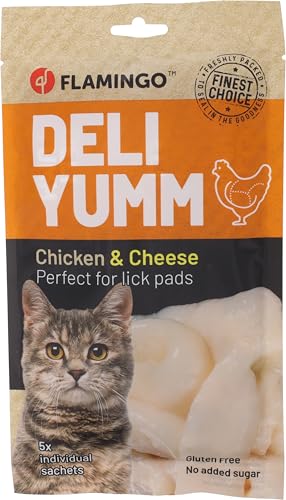 Flamingo Snack Deli Yumm – Pasta mit Huhn & Käse, 70 g – Ideal für Perserkatze, Maine Coon, Britisch Kurzhaar, Siamkatze usw. Flamingo Snack Deli Yumm – Pasta mit Huhn & Käse, 70 g – Ideal für Perserkatze, Maine Coon, Britisch Kurzhaar, Siamkatze usw. von Flamingo