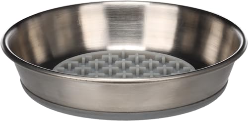 Flamingo FUTTERNAPF Laos RUND Silber 13x3,5CM 250ML von Flamingo