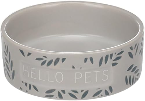 Flamingo Fress- und Trinknapf Hamster Leafs Rund Grau – 100ml, Glasierte Keramik, Stark, Langlebig und Designvoll Flamingo Fress- und Trinknapf Hamster Leafs Rund Grau – 100ml, Glasierte Keramik, Stark, Langlebig und Designvoll von Flamingo