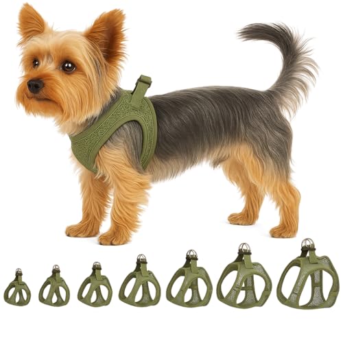 Hundegeschirr - hundegeschirr kleine Hunde - XS - Flamingo Harness Step&Go Bento Kaki von Flamingo