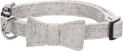 Flamingo Hund Halsband mit Schleife Nelson Grau S 30-45cm 15mm von Flamingo