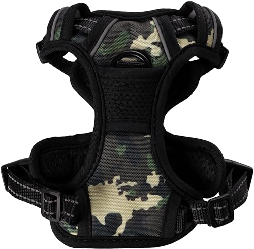 Hundegeschirr - hundegeschirr kleine Hunde - 25–45cm A. Brust / 30–45cm B. Bauch - Flamingo Harness Balou Jungle Camouflage XS von Flamingo