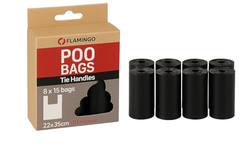 Kotbeutel für Hunde – Mit XL-Handgriff – 120 Stück – Besonders praktisch & hygienisch – Flamingo von Flamingo