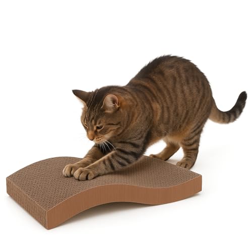 Kratzbrett für Katzen - beidseitig verwendbar - mit Catnip für mehr Spielspaß - 47 x 25 x 5,5 cm - aus recycelbarem Karton - Flamingo Katzen Kratzbrett Kwano Kratzbrett für Katzen - beidseitig verwendbar - mit Catnip für mehr Spielspaß - 47 x 25 x 5,5 cm - aus recycelbarem Karton - Flamingo Katzen Kratzbrett Kwano von Flamingo