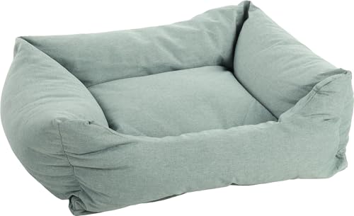 Flamingo Ergonomisches Hundebett Genève Rechteckig Hellgrün – 80 cm - Waschbar, Antislip, Zart, Luxuriös und Stilvoll, Passt In Jedes Interieur! von Flamingo