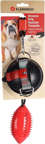 Flamingo Muro Rugby-Spielzeug und Saugnapf mit rotem Seil – 60 cm – Saugnapf mit Clip – kleine Kugeln massieren das Zahnfleisch – hilft bei der Reduzierung von Plaque Flamingo Muro Rugby-Spielzeug und Saugnapf mit rotem Seil – 60 cm – Saugnapf mit Clip – kleine Kugeln massieren das Zahnfleisch – hilft bei der Reduzierung von Plaque von Flamingo