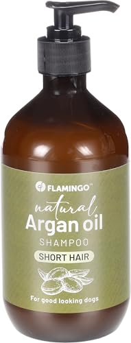 Flamingo hundeshampoo - mit Arganöl - für Hunde mit kurzem Fell 500 ml - Geeignet für alle Fell- und Hauttypen - natürlichen Glanz des Fells - sensitiv von Flamingo