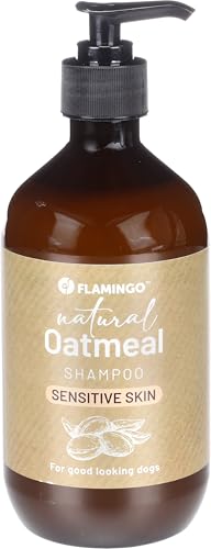 Flamingo hundeshampoo - mit Haferflocken für eine empflindliche Haut 500ml - Geeignet für alle Fell- und hauttypen - hundeshampoo sensitiv - hundeshampoo gegen juckreiz von Flamingo