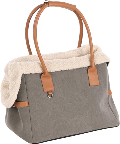 Hundetasche - Tragetasche Kuzco Braun – 40x25x29cm – Polyester – herausnehmbare Fütterung – Abnehmbarer Boden – Standfüße – Sicherheitsleine – Tragegriffe Hundetasche - Tragetasche Kuzco Braun – 40x25x29cm – Polyester – herausnehmbare Fütterung – Abnehmbarer Boden – Standfüße – Sicherheitsleine – Tragegriffe von Flamingo