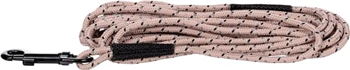 schleppleine 5m welpe – Dolly Taupe – Nylon mit reflektierenden Streifen & Karabiner – Flamingo Puppy Trainings- und Suchleine von Flamingo