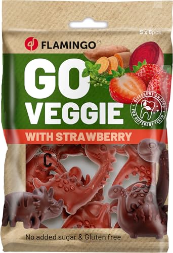 Flamingo Veggie Dino MIT Erdbeere S 8ST 120G Flamingo Veggie Dino MIT Erdbeere S 8ST 120G von Flamingo