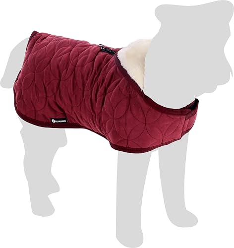 Flamingo Hundemantel Winter – Koda Bordeaux – 55cm – warm & modisch – Polyester – wasserabweisend – Fleece-Innenfutter – Klettverschluss – Geschirröffnung – hoher Kragen Flamingo Hundemantel Winter – Koda Bordeaux – 55cm – warm & modisch – Polyester – wasserabweisend – Fleece-Innenfutter – Klettverschluss – Geschirröffnung – hoher Kragen von Flamingo