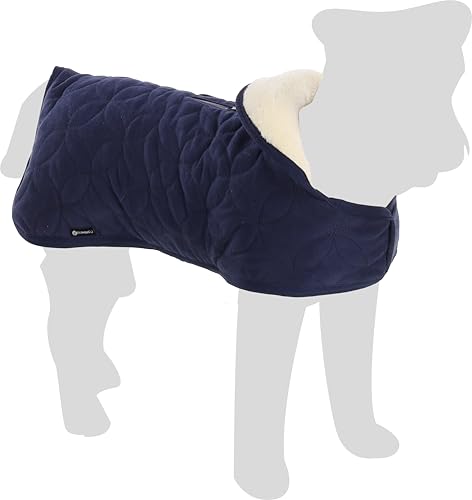 Flamingo Hundemantel Winter – Koda Dunkelblau – 45cm – warm & modisch – Polyester – wasserabweisend – Fleece-Innenfutter – Klettverschluss – Geschirröffnung – hoher Kragen Flamingo Hundemantel Winter – Koda Dunkelblau – 45cm – warm & modisch – Polyester – wasserabweisend – Fleece-Innenfutter – Klettverschluss – Geschirröffnung – hoher Kragen von Flamingo