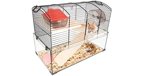 Flamingo Hamsterkäfig Vitru 1 – Schwarz, 51,5 × 29 × 40 cm | Stilvoll, Robust & Perfekt für kleine Nager! Flamingo Hamsterkäfig Vitru 1 – Schwarz, 51,5 × 29 × 40 cm | Stilvoll, Robust & Perfekt für kleine Nager! von Flamingo