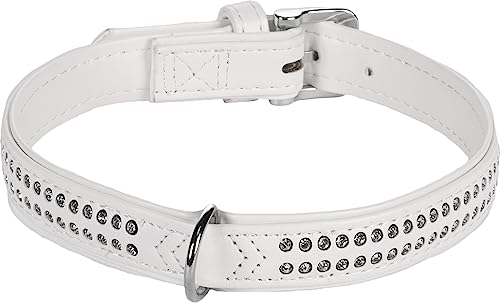 Halsband Monte Carlo Weiss XL 41-44CM 22MM von Flamingo