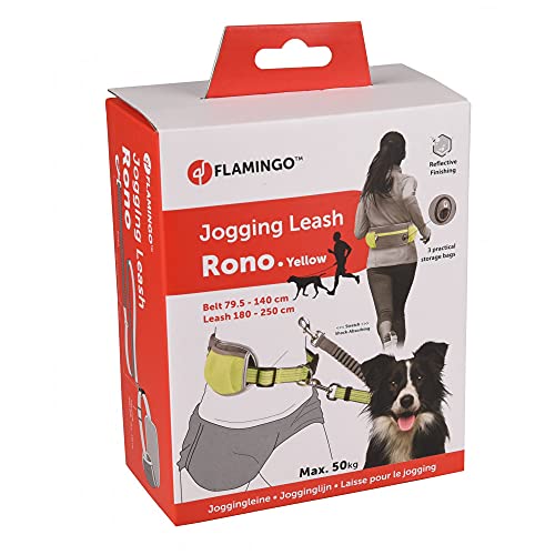 JOGGINGLEINE + TAILLENGURT RONO GELB Leine 155-250CM / Gurt 79,5-140CM JOGGINGLEINE + TAILLENGURT RONO GELB Leine 155-250CM / Gurt 79,5-140CM von Flamingo