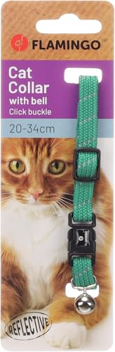 Katze Halsband Elza Grün 20-34cm 10mm von Flamingo