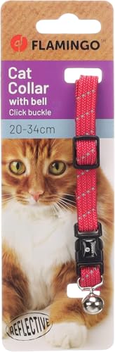 Katze Halsband Elza Korallenrot 20-34cm 10mm Katze Halsband Elza Korallenrot 20-34cm 10mm von Flamingo