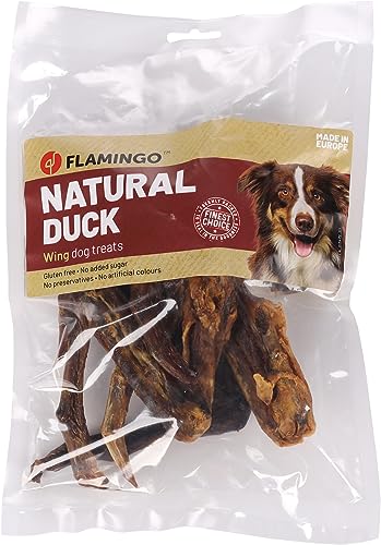 Flamingo Leckerli Hund – Natur Entenflügel – 200g – glutenfrei – ohne Zusätze – leckerer Knabberspaß von Flamingo