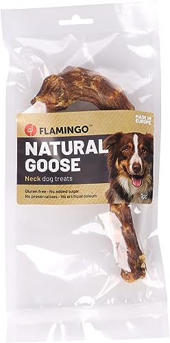 Flamingo Leckerli Hund – Natur Gänsehals – 50g – glutenfrei – naturbelassen – leicht verdaulich von Flamingo