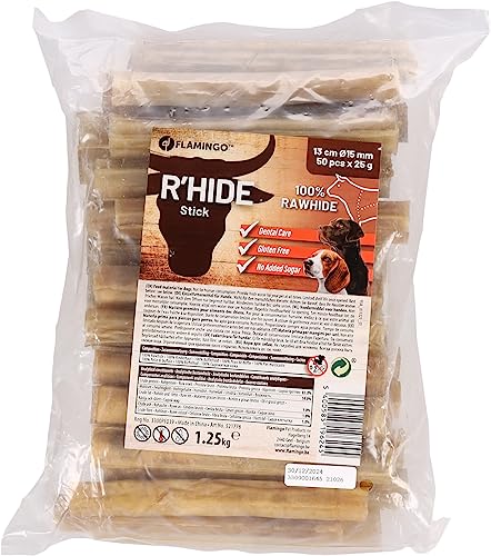 R'HIDE Stäbchen 13 cm 15 mm 50 Stück 1,25 kg R'HIDE Stäbchen 13 cm 15 mm 50 Stück 1,25 kg von Flamingo