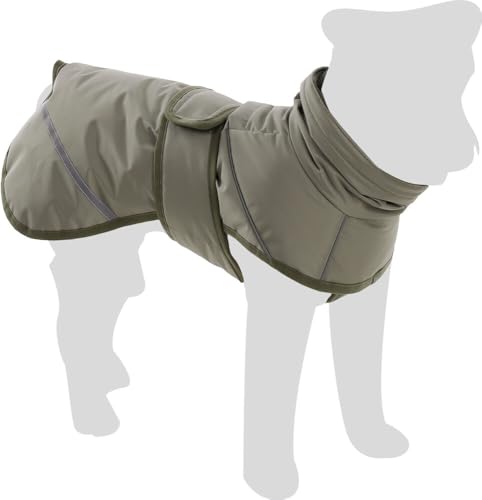 Flamingo Hundemantel Winter – Cujo Grün – 45cm – warm & modisch – Polyester – wasserabweisend – isothermische Innenschicht – Klettverschluss – reflektierende Streifen – Geschirröffnung Flamingo Hundemantel Winter – Cujo Grün – 45cm – warm & modisch – Polyester – wasserabweisend – isothermische Innenschicht – Klettverschluss – reflektierende Streifen – Geschirröffnung von Flamingo