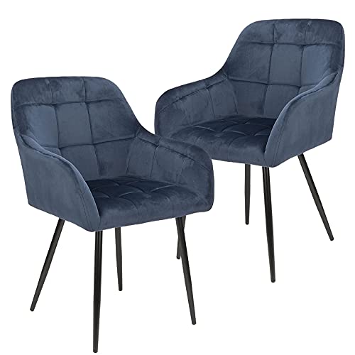FlamingoCasa Esszimmerstühle 2er Set samt küchenstühle: Stuhl esszimmer blau mid armlehne - modern polsterstuhl mit Metall Beine esstisch stühle FlamingoCasa Esszimmerstühle 2er Set samt küchenstühle: Stuhl esszimmer blau mid armlehne - modern polsterstuhl mit Metall Beine esstisch stühle von FlamingoCasa