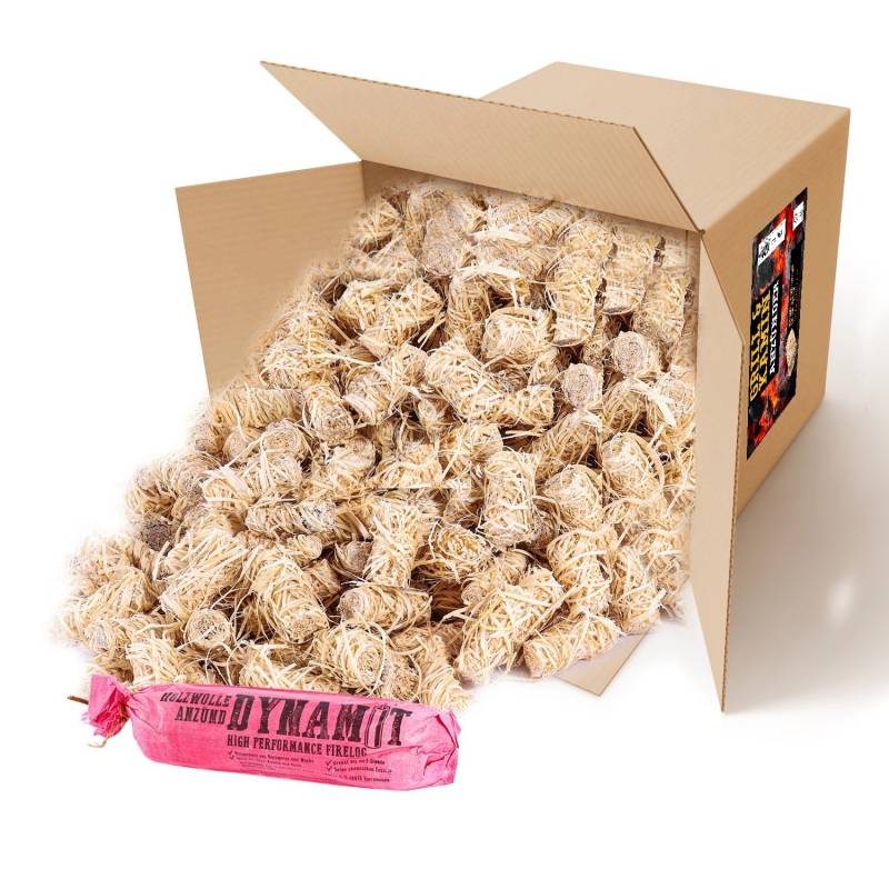 Flammingo Holzwolle Anzünder 2.5kg Karton ca. 200 Stück von Flammingo