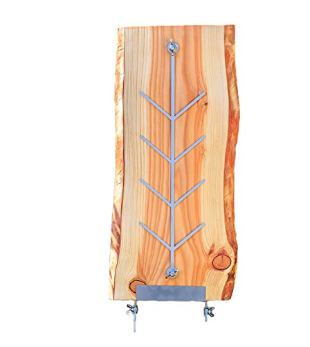 Flammlachsbrett, Räucherbrett, Flammlachs Brett aus dt. Lärche. Geeignet für Feuerschalen,Outdoor Grill und natürlich zum Verschenken ! (1, Lärche rustikal) von Flammlachsbrettl
