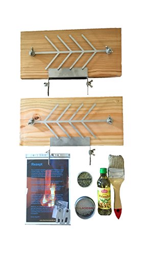 Flammlachsbrett Lärche 2er Set klein komplett für Kugelgrills - Ideales Starterset für Grillparty ! Flammlachsbrett Lärche 2er Set klein komplett für Kugelgrills - Ideales Starterset für Grillparty ! von Flammlachsbrettl