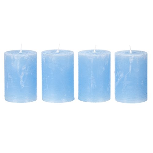 Kerzenwelt Adventstumpenkerzen Rustik hellblau 60 x 80 mm Kerzenwelt Adventstumpenkerzen Rustik hellblau 60 x 80 mm von Flamonie