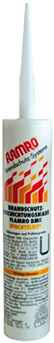 FLAMRO SPACHTELKITT BMK 0.4KG KARTUSCHE, Weiß von Flamro