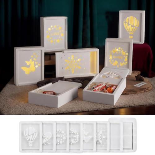 8 Stück Silikonformen Gießformen Ostern Geldgeschenk | Gießformen Silikon Frühling Geschenkbox Gießformen Silikon Ostern Herz Gips zum Gießen Gießform Geldgeschenke Verpackung von Flanliy