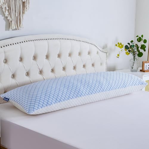 Flantree Körperkissen für Erwachsene -Langes Schlafkissen - zerkleinerter Memory Foam & kühlender Bezug mit Reißverschluss Bettkissen für Seitenschläfer, 136 x 51 cm Flantree Körperkissen für Erwachsene -Langes Schlafkissen - zerkleinerter Memory Foam & kühlender Bezug mit Reißverschluss Bettkissen für Seitenschläfer, 136 x 51 cm von Flantree