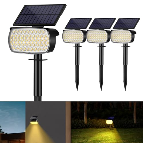 Solarlampen für Außen, 108LED Superhelle Solar Gartenleuchten für Außen, IP67 Wasserdicht Solarleuchten, 800lm 3000K Warmweiß Solar Wegbeleuchtung Strahler 3 Helligkeitsmodi Garage Eingang,2 Stück Solarlampen für Außen, 108LED Superhelle Solar Gartenleuchten für Außen, IP67 Wasserdicht Solarleuchten, 800lm 3000K Warmweiß Solar Wegbeleuchtung Strahler 3 Helligkeitsmodi Garage Eingang,2 Stück von Flaow