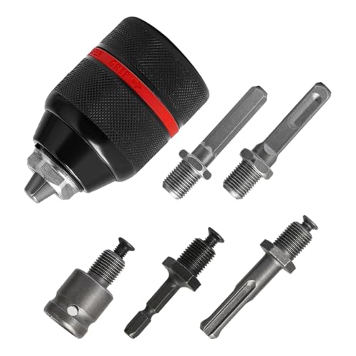Flaroey 1,5-13 mm Schnellspannbohrfutter 1/2-20UNF mit SDS-Plus-Adapter, 1/4-Sechskantschaft-Konverter, Sechskantgriff, 1/2-Steckschlüssel Flaroey 1,5-13 mm Schnellspannbohrfutter 1/2-20UNF mit SDS-Plus-Adapter, 1/4-Sechskantschaft-Konverter, Sechskantgriff, 1/2-Steckschlüssel von Flaroey