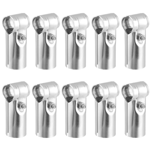 Flaroey 10er-Pack T-Rohrschellen, Robuste T-Rohrverbinder Aus Edelstahl 201, T-Kettenglied-Endschienenklemmen für Zäune von Flaroey