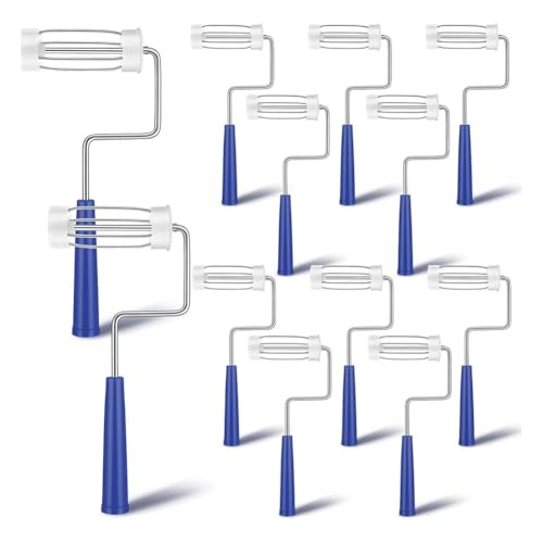 Flaroey 12-Teiliger Farbrollerrahmen für Wände und Ecken Kleiner Flächen zu Hause, Blau Flaroey 12-Teiliger Farbrollerrahmen für Wände und Ecken Kleiner Flächen zu Hause, Blau von Flaroey