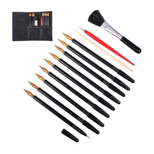 Flaroey 14tlg. ScratchArt-Werkzeug Doppelspitze Kratzfarbe Stiluspapier-Kunst-Set für Erwachsene, für DIY-Malerei und Zeichnen von Flaroey