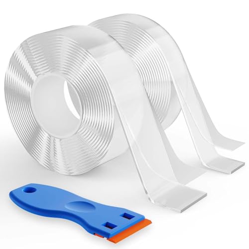 Flaroey 2 Rollen Doppelseitiges Klebeband, Strapazierfähig, Transparentes, Entfernbares Nano-Klebeband zum Aufhängen Von Postern, Teppichen und Bildern Flaroey 2 Rollen Doppelseitiges Klebeband, Strapazierfähig, Transparentes, Entfernbares Nano-Klebeband zum Aufhängen Von Postern, Teppichen und Bildern von Flaroey