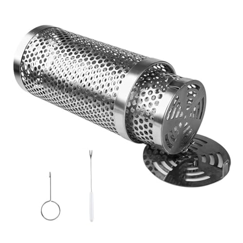 Flaroey 2 STÜCKE Barbecue Rolling Grillkorb BBQ Netz Rohr Grillkorb Lagerfeuergitter Camping Picknick BBQ Zubehör-A von Flaroey