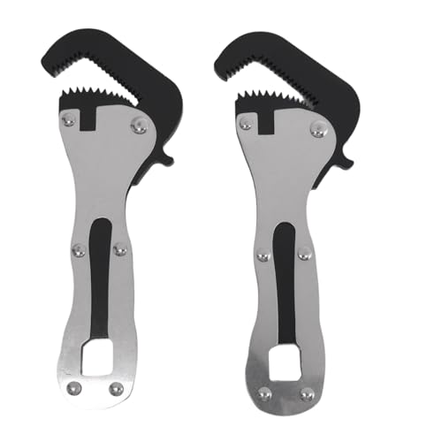 Flaroey 2 Stück Mini Stubby Rohrschraubstockschlüssel, Mini Stubby Schraubenschlüssel, Mini Selbsteinstellender Schraubenschlüssel, Tragbarer Multifunktionsschlüssel von Flaroey