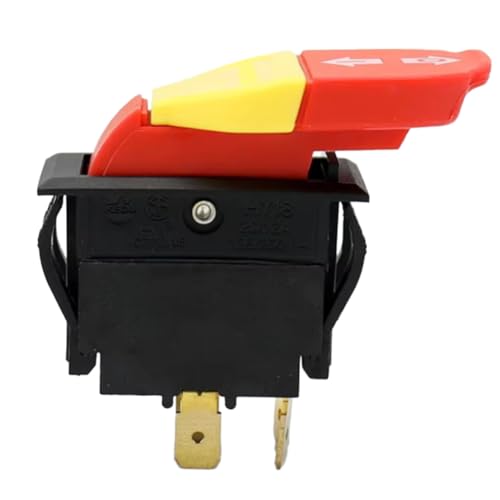 Flaroey 20/12A 125/250V 5E4 Mechanischer Elektromagnetischer Druckknopfschalter für Elektrowerkzeuge, HY18 von Flaroey
