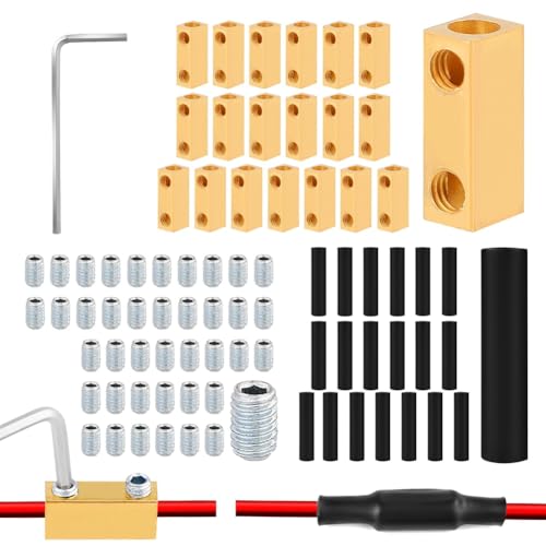 Flaroey 20 Stück 8 Gauge-Kabelverbinder, 8 AWG Docking-Anschluss, Schnellverdrahtungsanschlussklemme, 20 A Kabelanschlussklemmen, Kabel von Flaroey