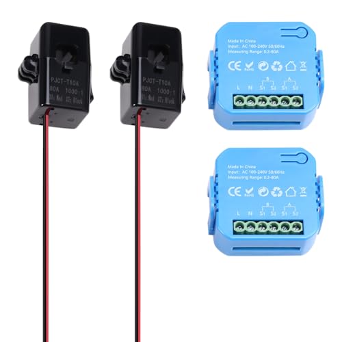 Flaroey 2Pcs Tuya Smart Life Energiezähler Leistungsproduktion Verbrauch Bidirektionaler Leistungsmonitor Unterstützung APP-Steuerung Flaroey 2Pcs Tuya Smart Life Energiezähler Leistungsproduktion Verbrauch Bidirektionaler Leistungsmonitor Unterstützung APP-Steuerung von Flaroey